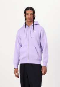 Nike Sportswear - CLUB HOODIE - Zip-up sweatshirt - hydrangeas/white Thumbnail Image 1