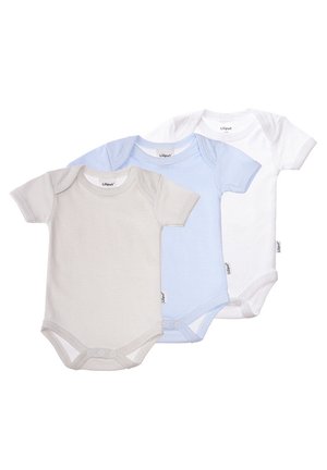 3ER-PACK - Body - weiß/ grau-gestreift/ blau-gestreift