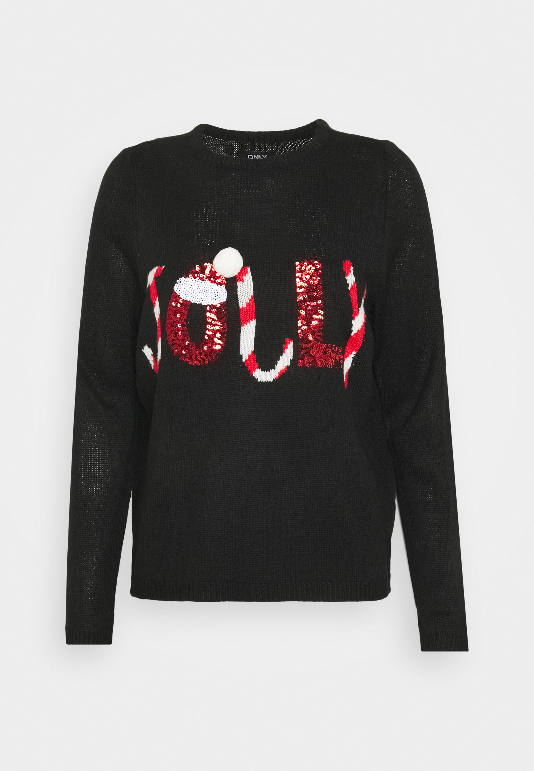 Only Onlxmas Jolly Strickpullover Black Schwarz Zalando De