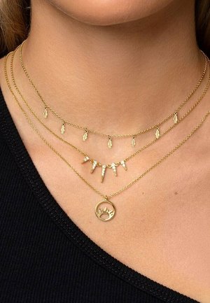 Collana Mini Moons SINGULARU | Arg 925 Placcato Oro 18k | 7 Mini Medaglie | Fatto In Spagna