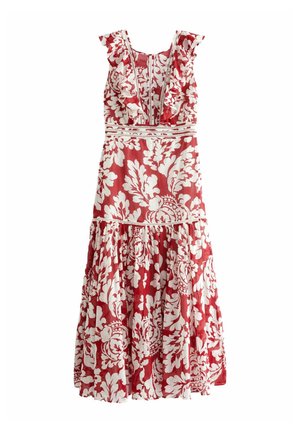 RUFFLE REGULAR FIT - Maxiklänning - red white