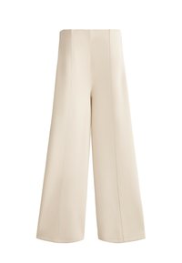 SUPER HIGH RISE PIQUÉ WITH COTTON - Tygbyxor - sand