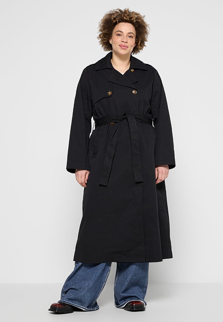 Only Trenchcoat zwart Only Trenchcoat zwart