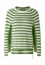 Oui RUBI - Jumper - green white/green - Zalando