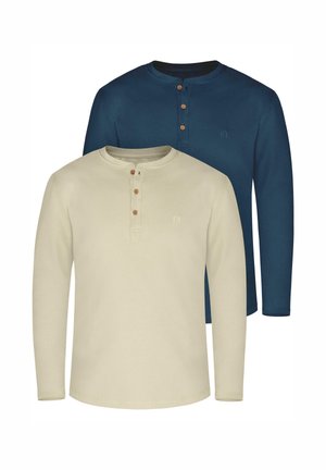 2 PACK - Langarmshirt - beige/marine