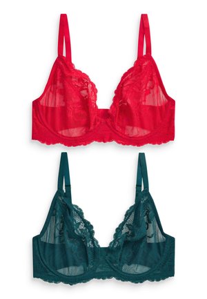 2 PACK - Reggiseno con ferretto - red green