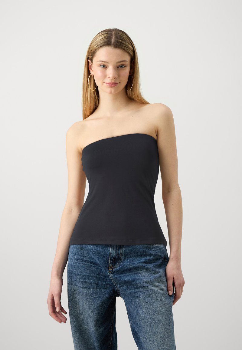 Gina Tricot MICRO LONG TUBE - Felső - black