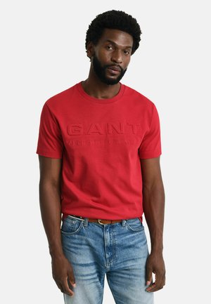 EMBOSSED   - T-shirts print - ruby red