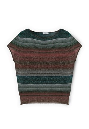 Motivi, MAGLIA FINE A RIGHE - T-shirts print - bordeaux