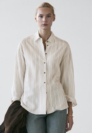 FLOWING STRIPED - Hemdbluse - white