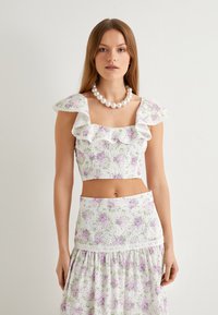Koton FLORAL - Bluse - lilac
