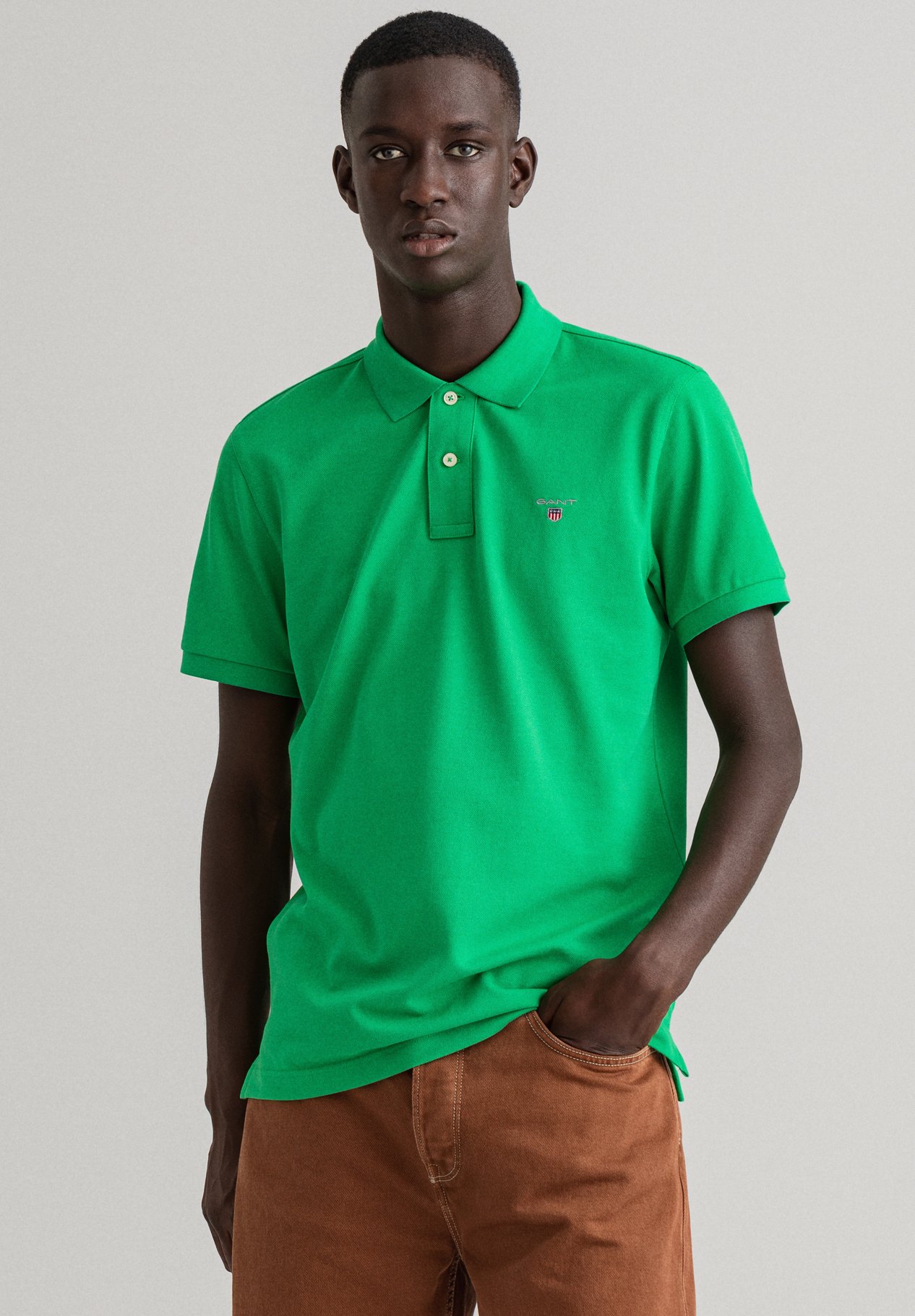 hunter green mens polo