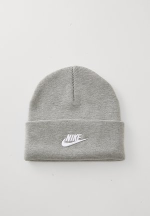 PEAK BEANIE UNISEX - Pipo - dark grey heather/white
