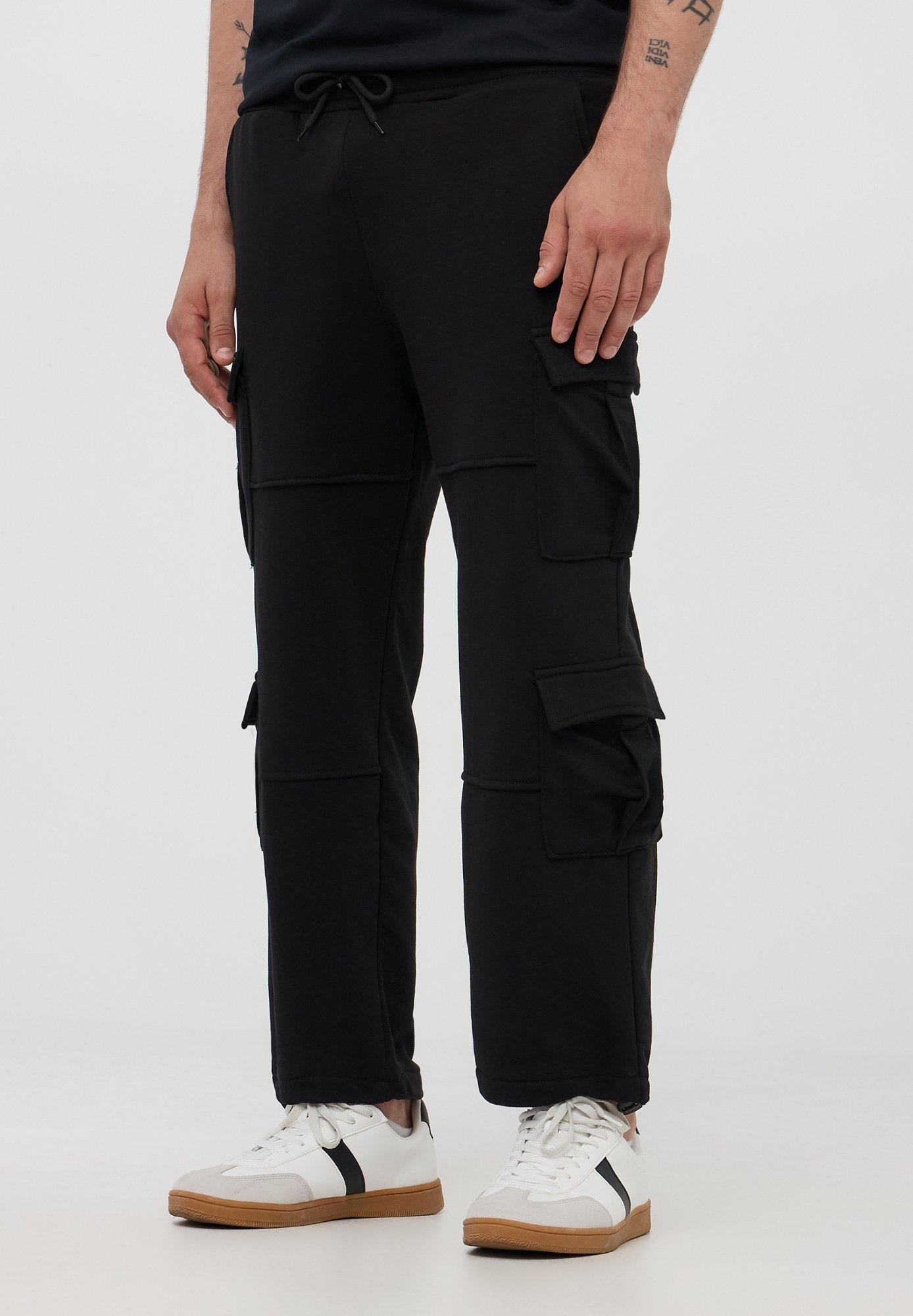Terranova MULTIPOCKET Pantaloni cargo nero