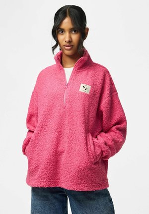 Pieces, TEDDY JACKET PCKATTY HALF ZIP - Pull polaire - shocking pink