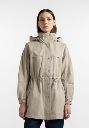 CON CAPPUCCIO E COULISSE - Halflange jas - grigio scuro