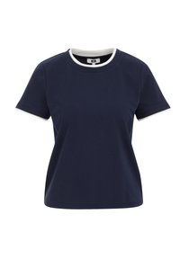 WE Fashion Jednoduché tričko - dark blue