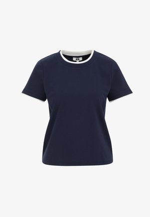 WE Fashion Osnovna majica kratkih rukava - dark blue