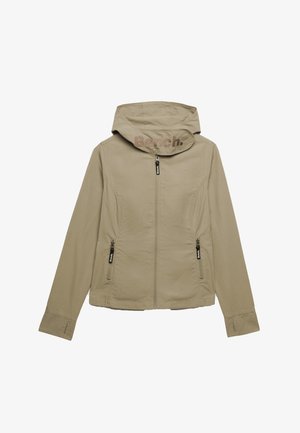 Bench, BENCH X SUPERDRY & CO BENCH HOODED FUNNEL NECK RIPSTOP JACKET - Overgangsjakke - dune dune