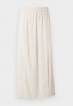Even&Odd, LINEN MIX MIDI SKIRT - Jupe longue - beige