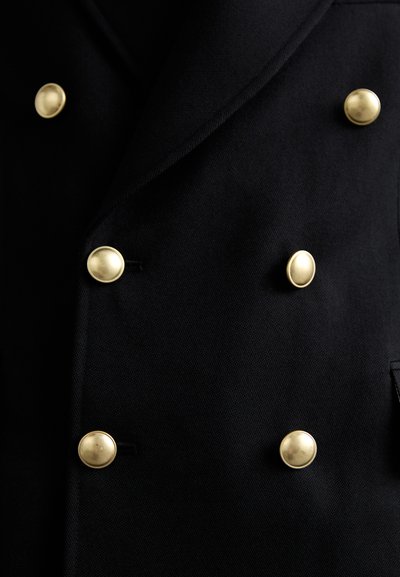 Victoria Beckham BUTTON DETAIL DOUBLE BREASTED - Īss mētelis - black