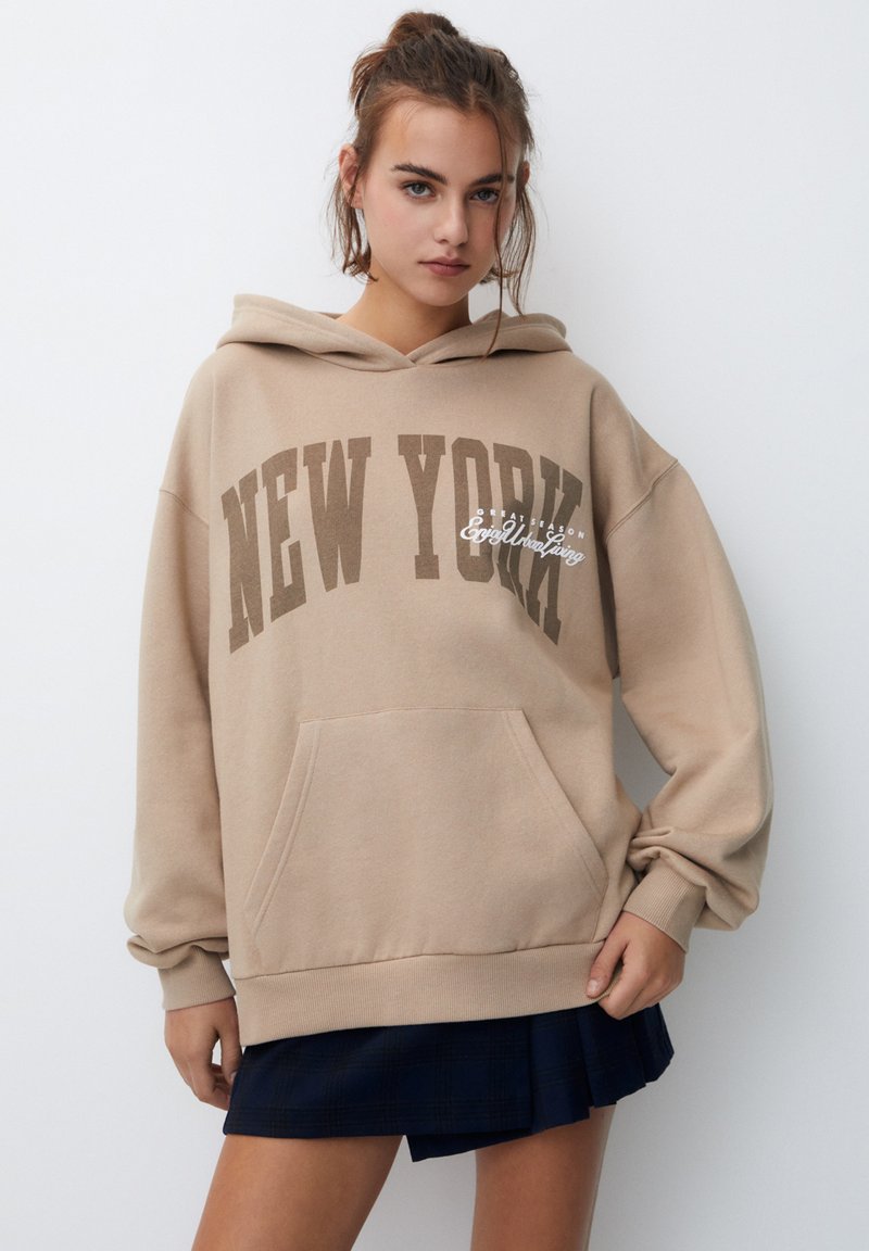 PULL&BEAR NEW YORK Hoodie beige Zalando.ie