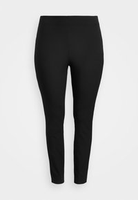 STRETCH COTTON SKINNY TROUSER - Pantalones - black