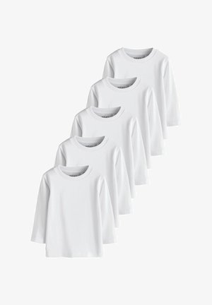 Next, REGULAR FIT - LONG SLEEVE T-SHIRTS 5 PACK - Pikkade varrukatega topp - white