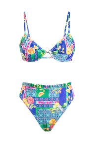 Cupshe VIBRANT FLORAL SPAGHETTI STRAP SET - Bikini - blue