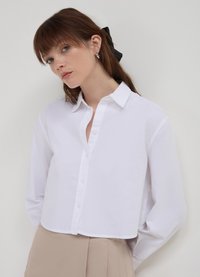 Calliope CROP TINTA UNITA  - Hemdbluse - bianco