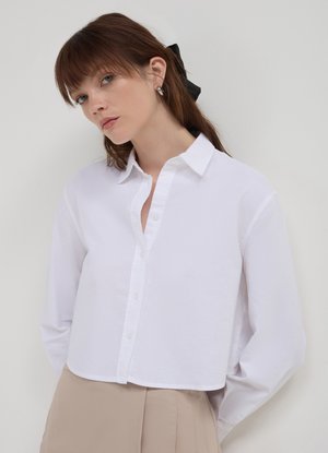 Calliope CROP TINTA UNITA  - Hemdbluse - bianco
