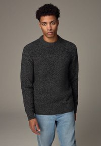 Next - TEXTURED-REGULAR FIT - Jumper - black Thumbnail Image 1