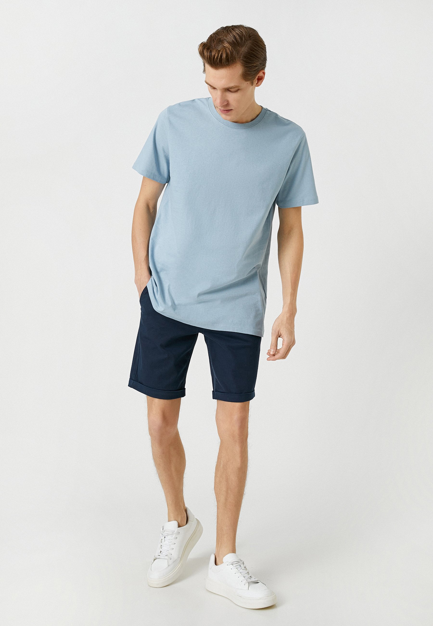 Koton Baybgirls Baumwoll Shorts Mit Elastischem Bund - Grün 18/24 Monate