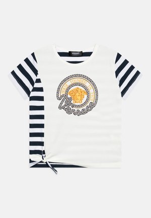 MARINE PRINT - T-shirt imprimé - bianco/navy/oro