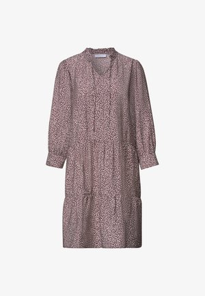 Street One Studio, KNEE-LENGTH DRESS WITH V-NECK AND PRINT - Vestito casual - vanilla sand