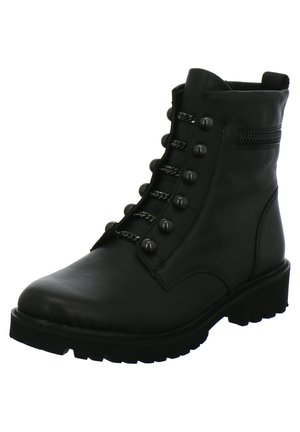 Schnürstiefelette - schwarz