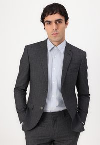 Isaac Dewhirst NOTCH TEXTURE SLIM SUIT - Κοστούμι - charcoal mix