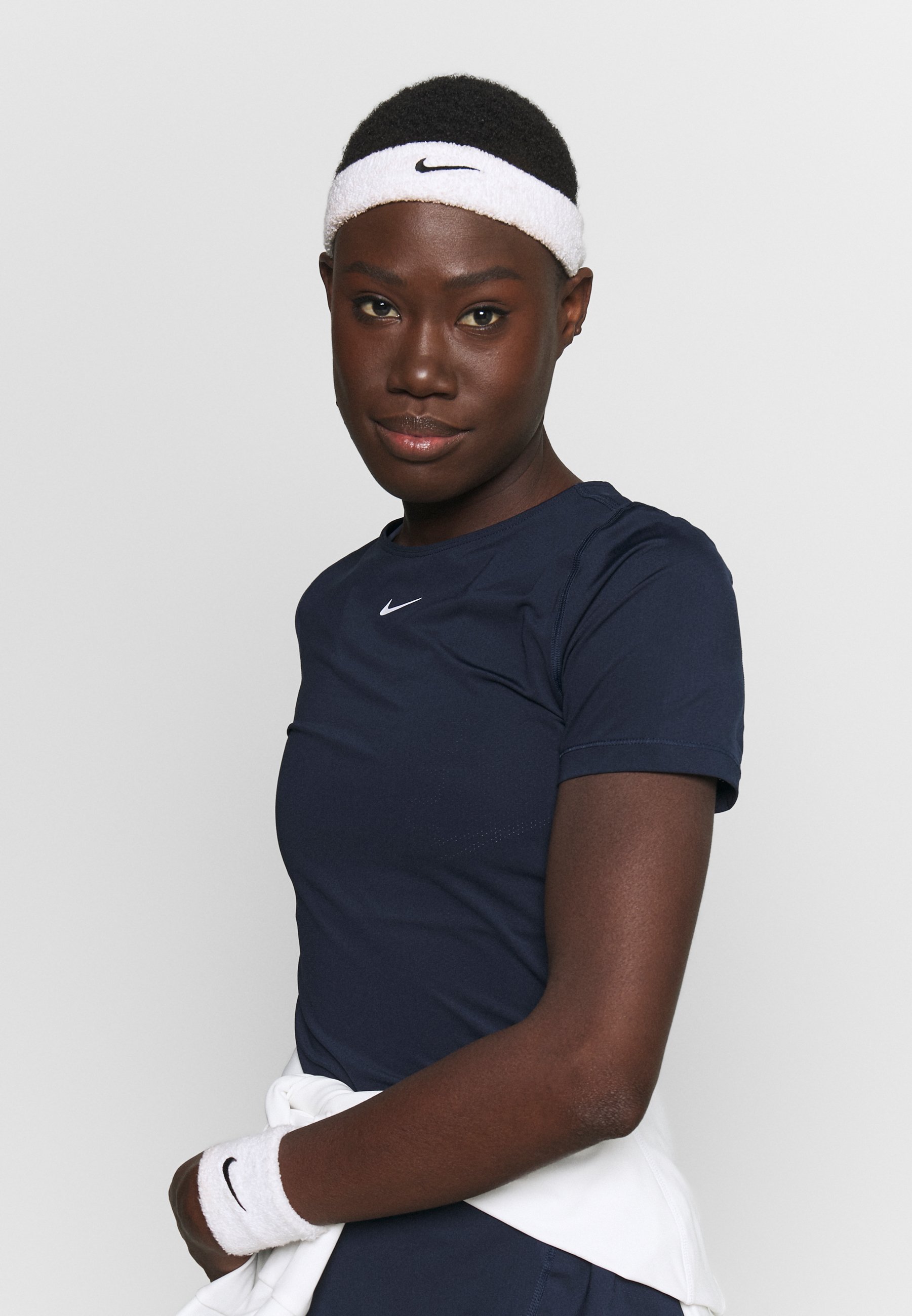 Nike Performance ALL OVER - T-shirt basic - obsidian/white/donkerblauw -  Zalando.nl