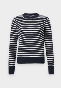 Unselected, dark night navy/ivory silk