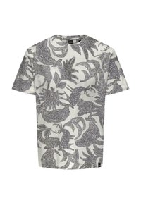Only & Sons 2ER-PACK RUNDHALS KURZARM - Print T-shirt - weiß rot