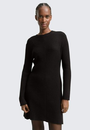 TOM TAILOR DENIM WITH CREW NECK - Robe fourreau - deep black