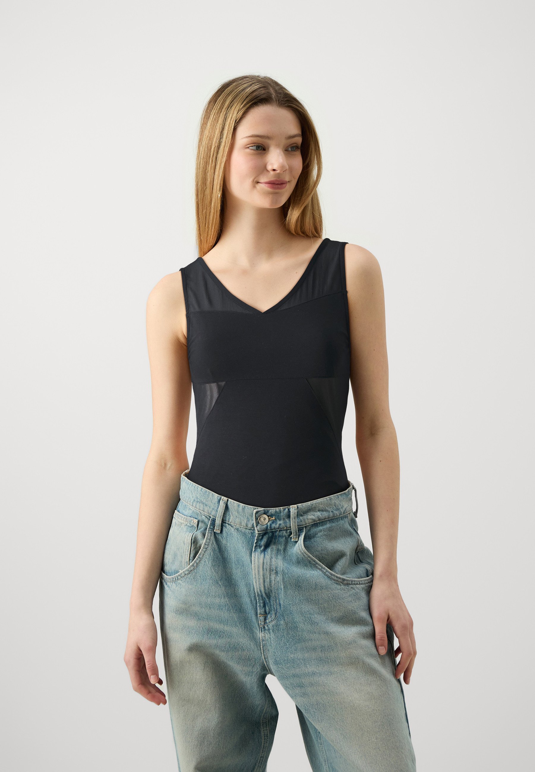 Débardeur Sans Manches Asymétrique - Noir - Ado Fille - 12.00