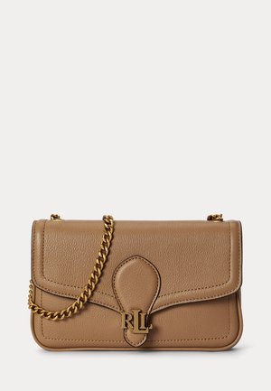 Lauren Ralph Lauren, PEBBLED LEATHER BRADLEY CROSSBODY WALLET - Чанта за носене през рамо - camel
