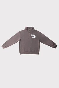 UNI LOGO WAVE ZIP - Collegepaita - brown
