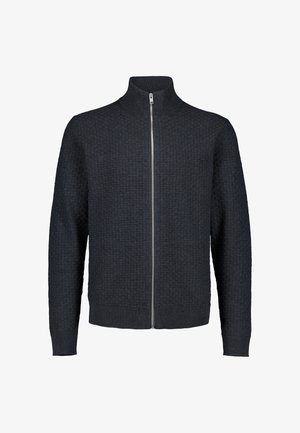 Lindbergh, LINDBERGH KNITTED ZIP CARDIGAN - Cardigan - charcoal