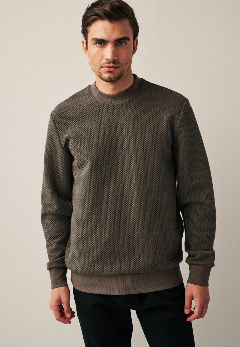 Next - PREMIUM TEXTURE CREW - Sweater - mushroom brown, Vergroten