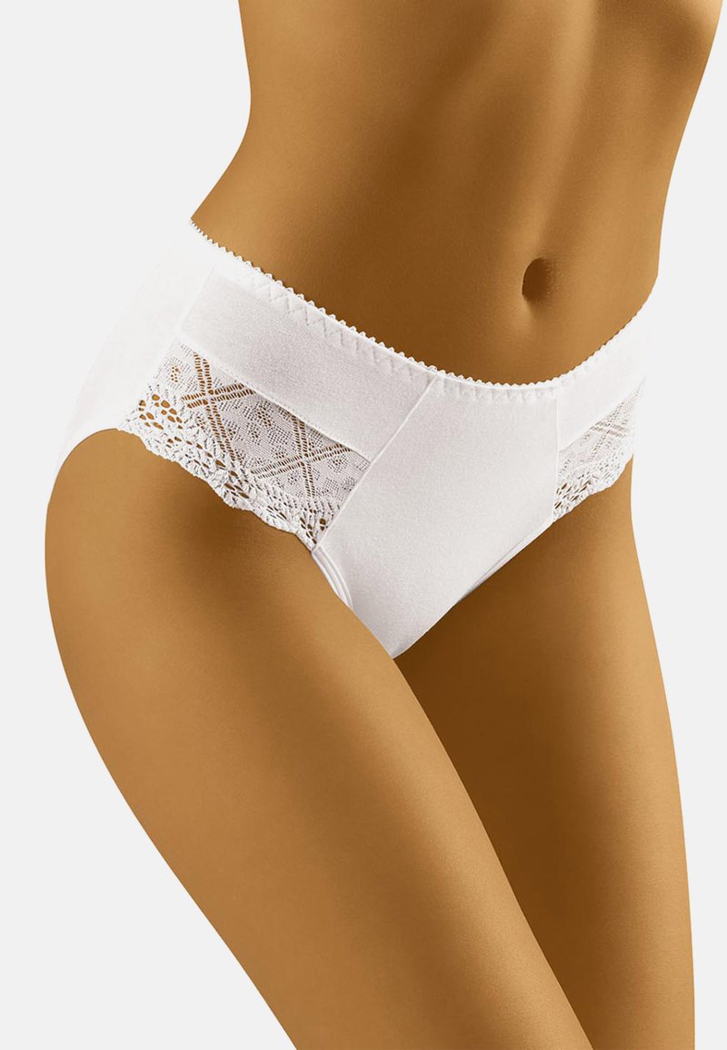 Wolbar Slip Donna Vita Alta Modello WB303 – Bianco Taglia M – In Puro Cotone Con Pizzo - 4