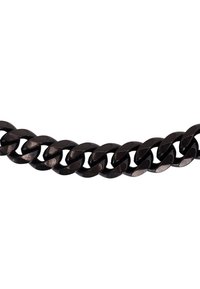 Svart metallkjede med sammenkoblede ledd, som har en blank og glatt overflate og et robust design. Total lengde er omtrent 24 tommer.