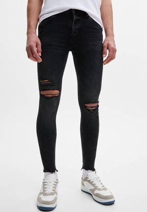 Slim fit jeans - mottled dark grey