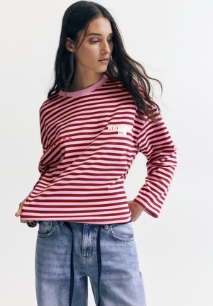 Top s dlhým rukávom - pink